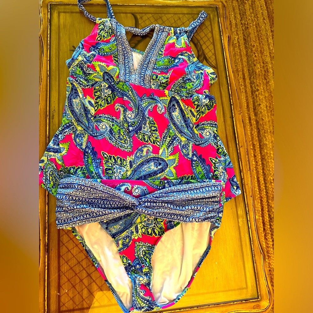 Alex Marie EUC size 14 tankini suit (top and full coverage bottom)